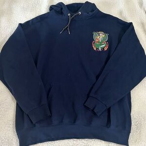 MEXICANA Navy Blue Hoodie with Colorful Graphic